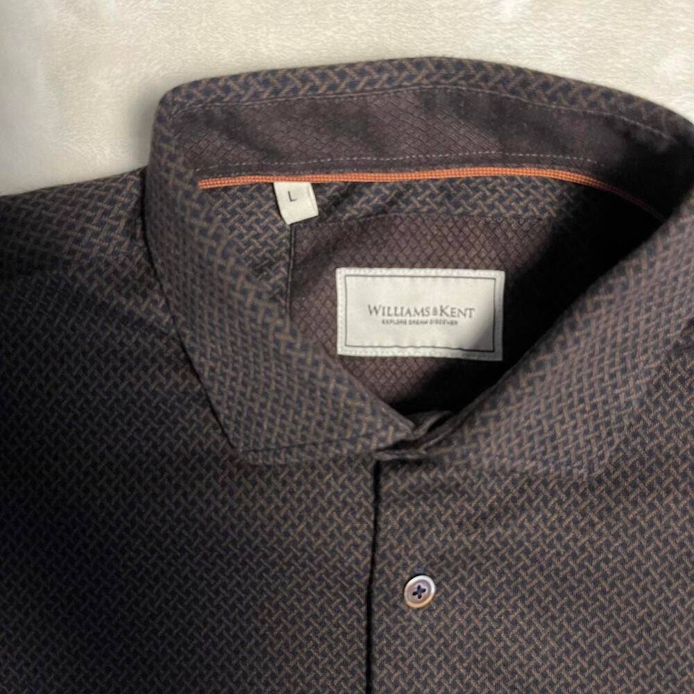 Williams & Kent Button Down Shirt Mens L Thick Cotton Blend Luchiano Visconti